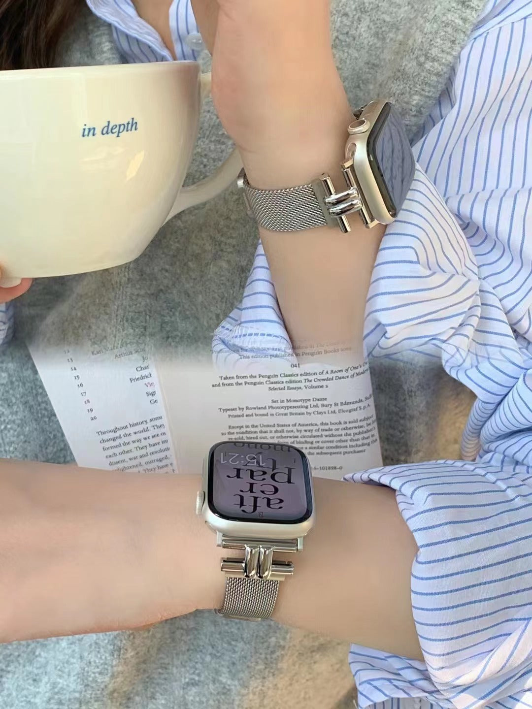 Triomphe Magnetic Milan Metal Watch Band