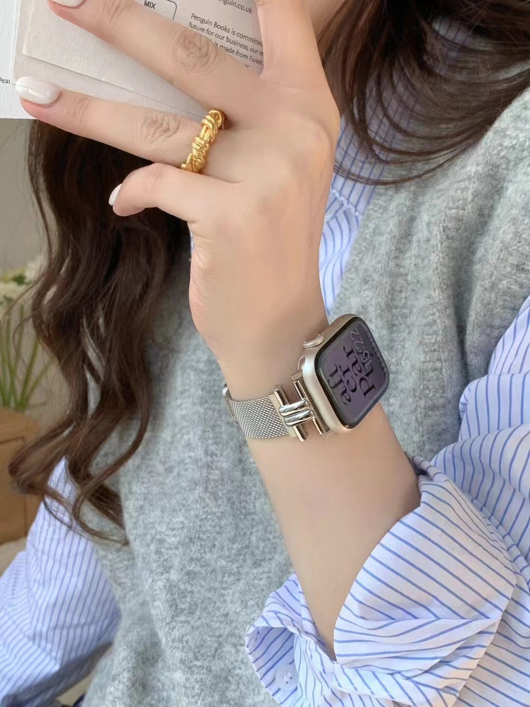 Triomphe Magnetic Milan Metal Watch Band