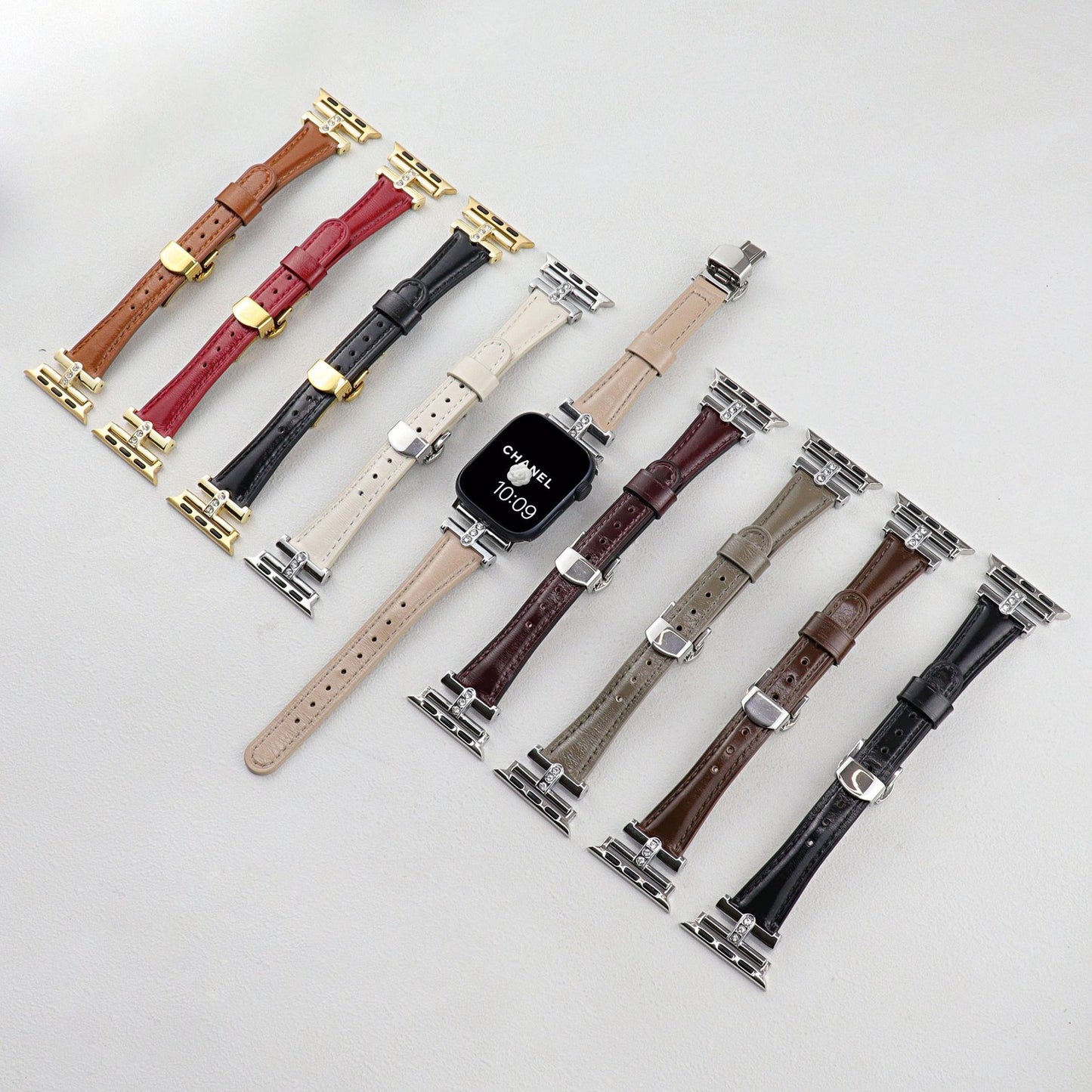 Fashion Thin Butterfly Clasp Watch Band