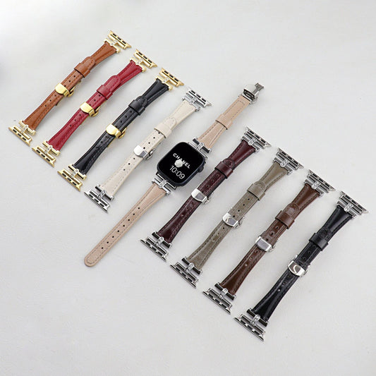Fashion Thin Butterfly Clasp Watch Band